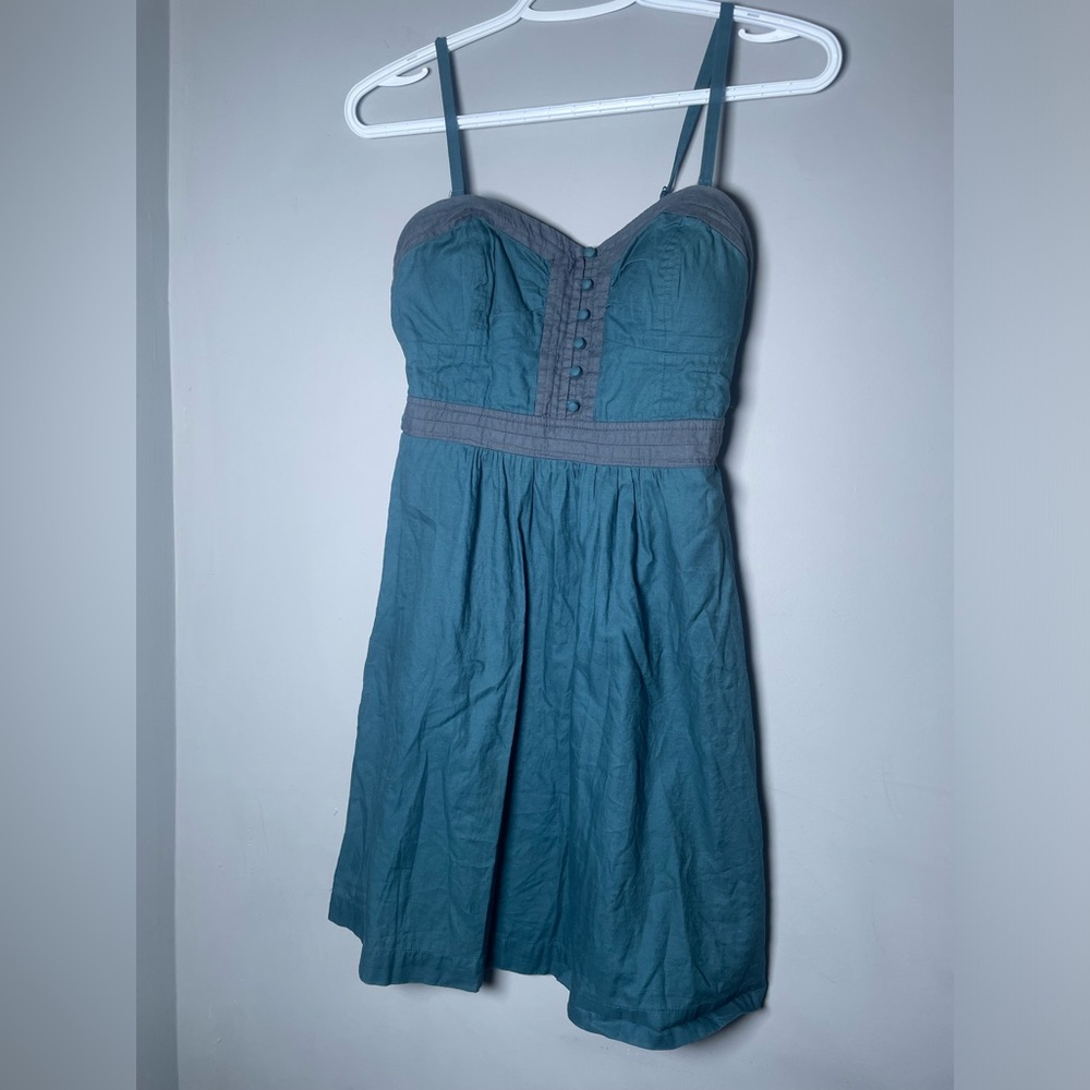 American Eagle 2 Dress Small Mini Y2K Green Fit Flare Dresses Shorts Cami Summer